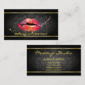 Schwarzer Luxus Golden Colorful Livemusik Visitenkarte (Vorne/Hinten)