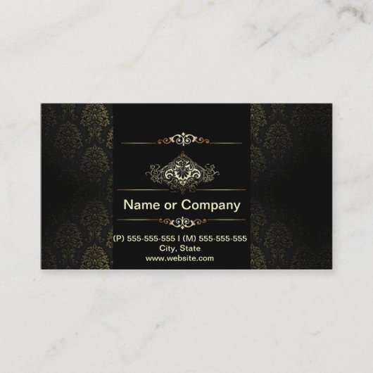 SCHWARZER Luxus Visitenkarte (Vorderseite)