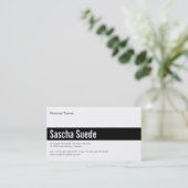 Schwarzer Luxus Visitenkarte (Stehend Vorderseite)