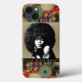 Schwarzer Mädchen-Felsen Case-Mate iPhone Hülle (Rückseite)