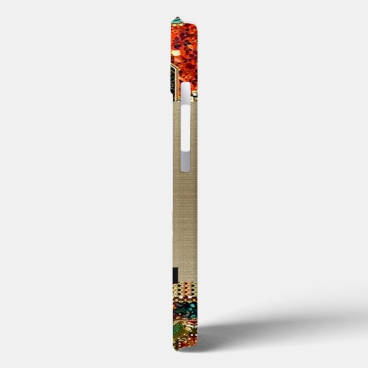 Schwarzer Mädchen-Felsen Case-Mate iPhone Hülle (Rückseite / Links)