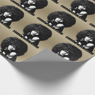 Schwarzer Mädchen-Felsen! Geschenkpapier