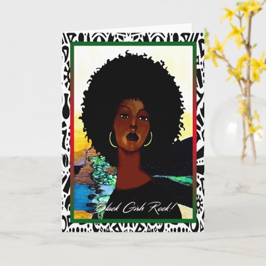 Schwarzer Mädchen-Felsen! Karte (Gelbe Blume)