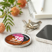 Schwarzer Mädchenkorb Schlüsselanhänger (Seite)