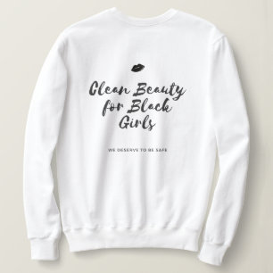 Schwarzer Mädchenschlaf. Saubere Schönheit für  Sweatshirt
