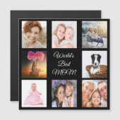 Schwarzer Magnet aus dem Foto der Mutter (Vorne/Hinten)