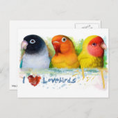 Schwarzer Maler Fisch Lutino pfirsichfarben Postkarte (Vorne/Hinten)