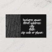 Schwarzer Mamba in illustriertem, Kunst-Drucke, Visitenkarte (Rückseite)