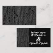 Schwarzer Mamba in illustriertem, Kunst-Drucke, Visitenkarte (Vorne/Hinten)