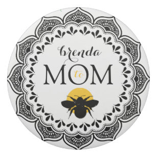 Schwarzer Mandalahintergrund - Mama zu entwerfen Radiergummi