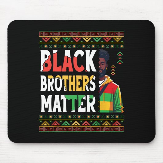 Schwarzer Mann Schwarze Brüder Problem Afrikanisch Mousepad (Vorne)