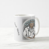 Schwarzer männlicher Physician Assistant Kaffeetasse (VorderseiteRechts)