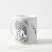 Schwarzer männlicher Physician Assistant Kaffeetasse (Vorderseite Links)