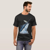 Schwarzer Marlin & Thunfisch T-Shirt (Vorne ganz)