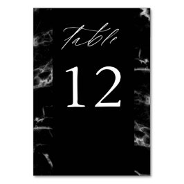 Schwarzer Marmor 2 Tischnummer
