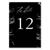 Schwarzer Marmor 2 Tischnummer (Rückseite)