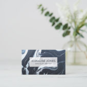 Schwarzer Marmor aus Acrylglas Visitenkarte (Stehend Vorderseite)