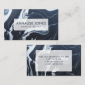 Schwarzer Marmor aus Acrylglas Visitenkarte (Vorne/Hinten)
