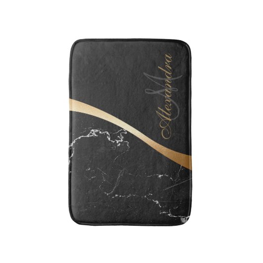 Schwarzer Marmor Badematte (Vorderseite Vertikal)