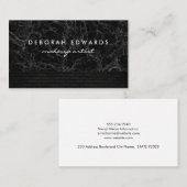 Schwarzer Marmor | Black Brick Wall Visitenkarte (Vorne/Hinten)