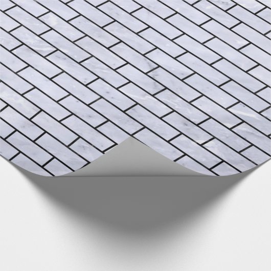 SCHWARZER MARMOR BRICK1 U. WEISSER MARMOR (R) GESCHENKPAPIER (Ecke)