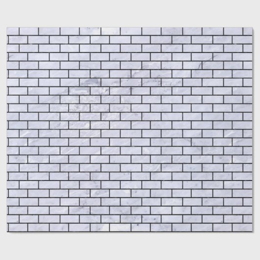 SCHWARZER MARMOR BRICK1 U. WEISSER MARMOR (R) GESCHENKPAPIER (Flach)