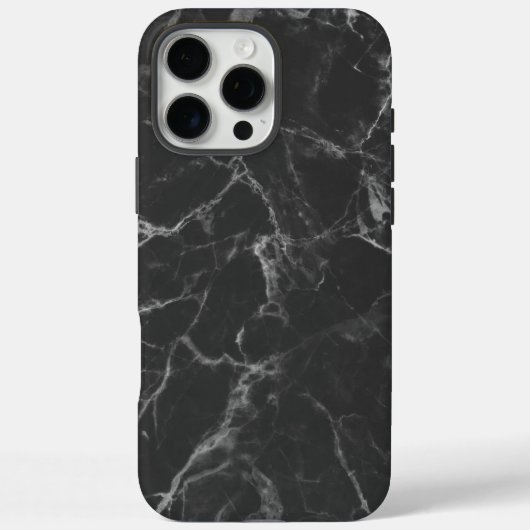 Schwarzer Marmor Case-Mate iPhone Hülle (Rückseite)
