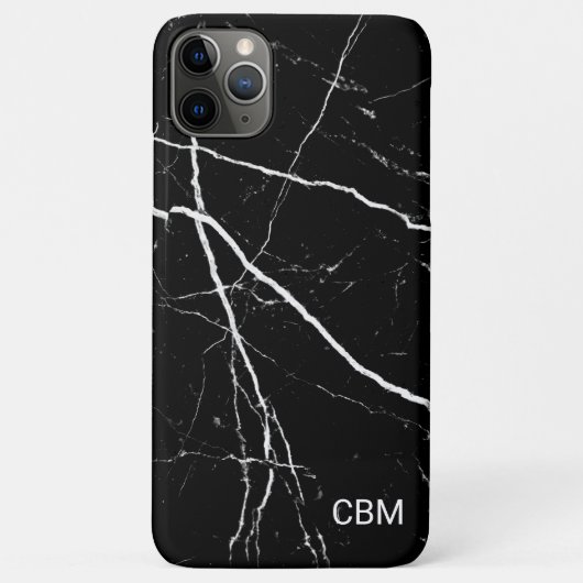 Schwarzer Marmor Case-Mate iPhone Hülle (Rückseite)