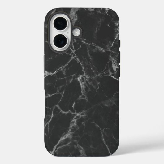 Schwarzer Marmor Case-Mate iPhone Hülle (Rückseite)