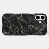 Schwarzer Marmor Case-Mate iPhone Hülle (Rückseite (Horizontal))