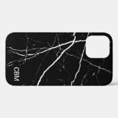 Schwarzer Marmor Case-Mate iPhone Hülle (Rückseite (Horizontal))