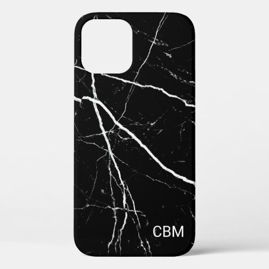 Schwarzer Marmor Case-Mate iPhone Hülle (Rückseite)