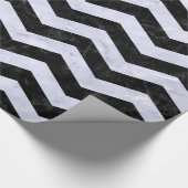 SCHWARZER MARMOR CHEVRON3 U. WEISSER MARMOR GESCHENKPAPIER (Ecke)