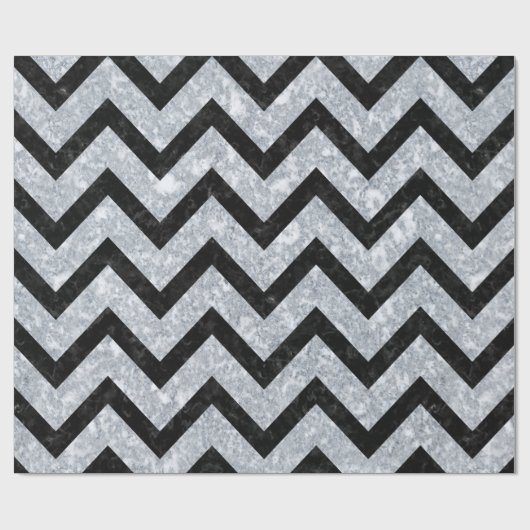 SCHWARZER MARMOR CHEVRON9 U. GRAUER MARMOR (R) GESCHENKPAPIER (Flach)