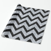 SCHWARZER MARMOR CHEVRON9 U. GRAUER MARMOR (R) GESCHENKPAPIER (Ungerollt)