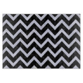 SCHWARZER MARMOR CHEVRON9 U. WEISSER MARMOR SCHNEIDEBRETT (Vorderseite)