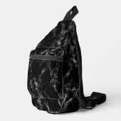 Schwarzer Marmor Crossbody Bag (Rechte Ecke)