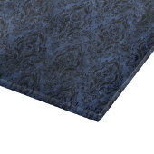 SCHWARZER MARMOR DAMASK1 U. BLAUER STEIN (R) SCHNEIDEBRETT (Ecke)