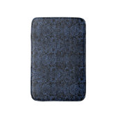 SCHWARZER MARMOR DAMASK2 U. BLAUER STEIN BADEMATTE (Vorderseite Vertikal)