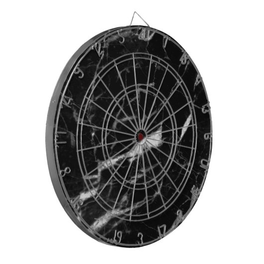 Schwarzer Marmor Dartscheibe (Vorderseite Links)