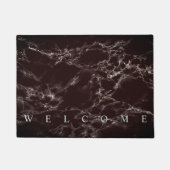 Schwarzer Marmor Doormat - Willkommen Fußmatte (Vorderseite)