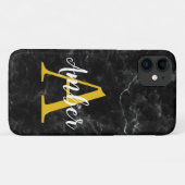 Schwarzer Marmor Ersthandy/Samsung Gehäuse Case-Mate iPhone Hülle (Rückseite (Horizontal))