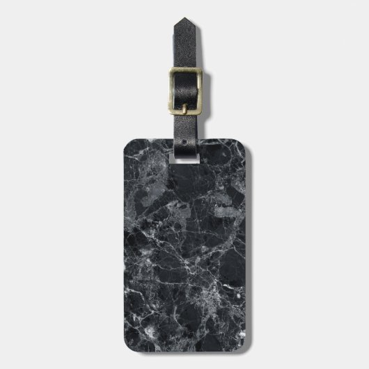 Schwarzer Marmor Gepäckanhänger (Vorderseite vertikal)