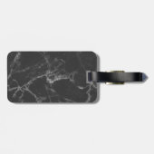 Schwarzer Marmor Gepäckanhänger (Rückseite horizontal)