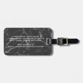 Schwarzer Marmor Gepäckanhänger (Vorderseite horizontal)