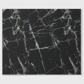 schwarzer Marmor Geschenkpapier (Flach)