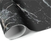 schwarzer Marmor Geschenkpapier (Rolleneckpunkt)