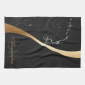 Schwarzer Marmor Geschirrtuch (Horizontal)