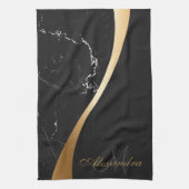 Schwarzer Marmor Geschirrtuch (Vertikal)