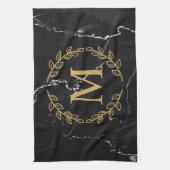 Schwarzer Marmor Geschirrtuch (Vertikal)